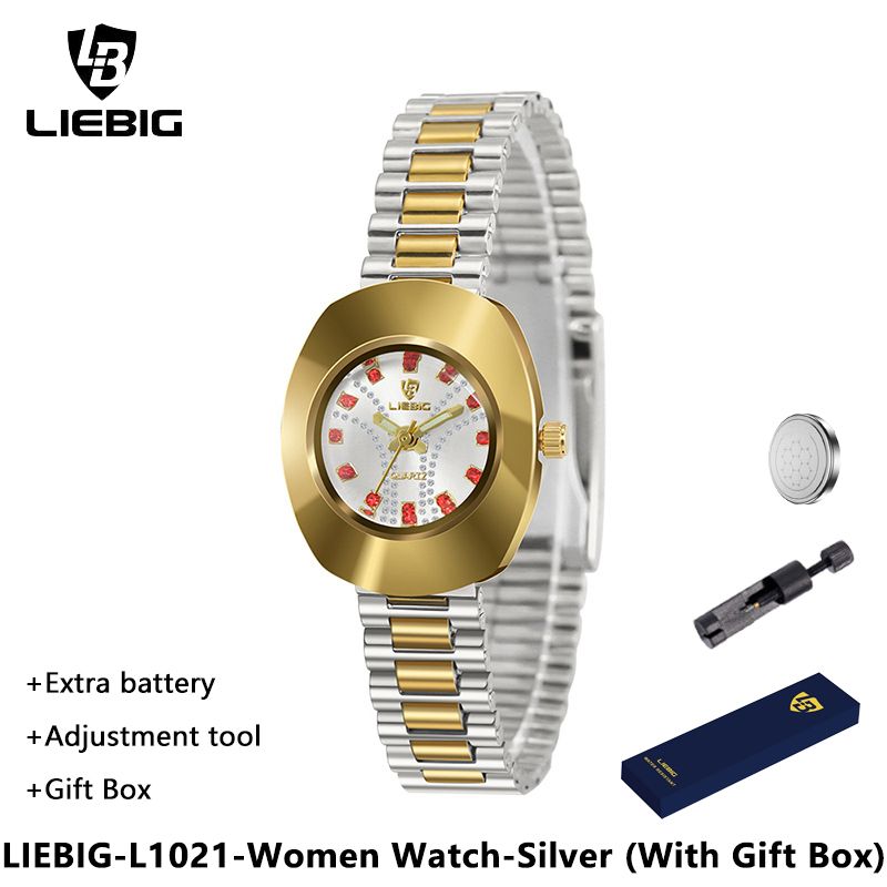 LIEBIG Fashion Couple Watch Quartz Watch Waterproof Stainless Steel Original Watches luxury Men Watch Women Wrist Watch Gold Watch Silver Watch Analog Watch liebig watch for Women Valentine's Day gift