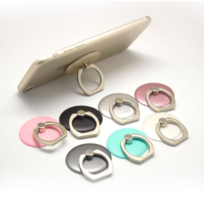 2pcs Solid Color Stainless Steel Reusable Round Finger Ring Mobile Phone Stand Holder Phone Accessories phone grip Holder handle grip phone stand holder phone ring holder finger ring for phone