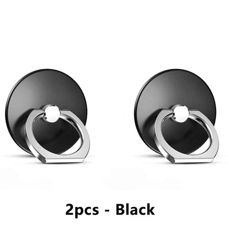 2pcs Solid Color Stainless Steel Reusable Round Finger Ring Mobile Phone Stand Holder Phone Accessories phone grip Holder handle grip phone stand holder phone ring holder finger ring for phone
