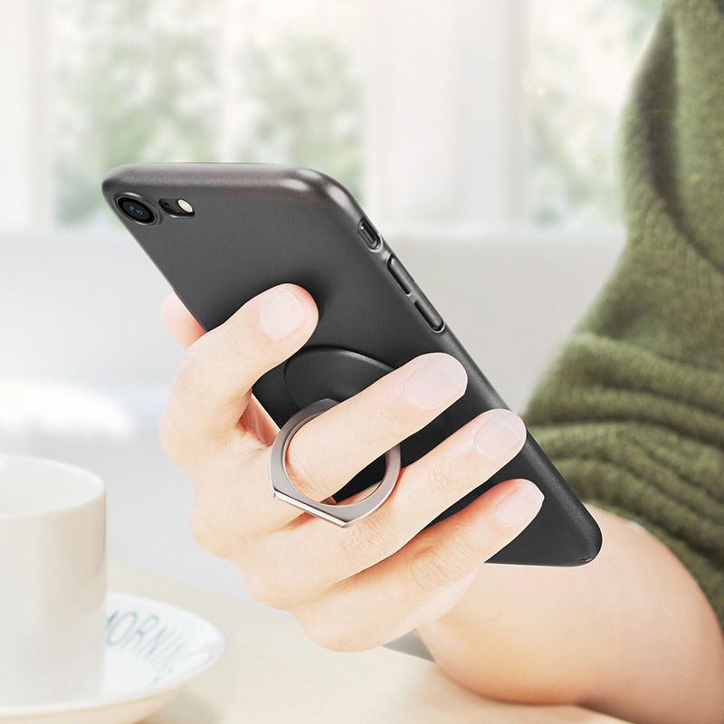 2pcs Solid Color Stainless Steel Reusable Round Finger Ring Mobile Phone Stand Holder Phone Accessories phone grip Holder handle grip phone stand holder phone ring holder finger ring for phone