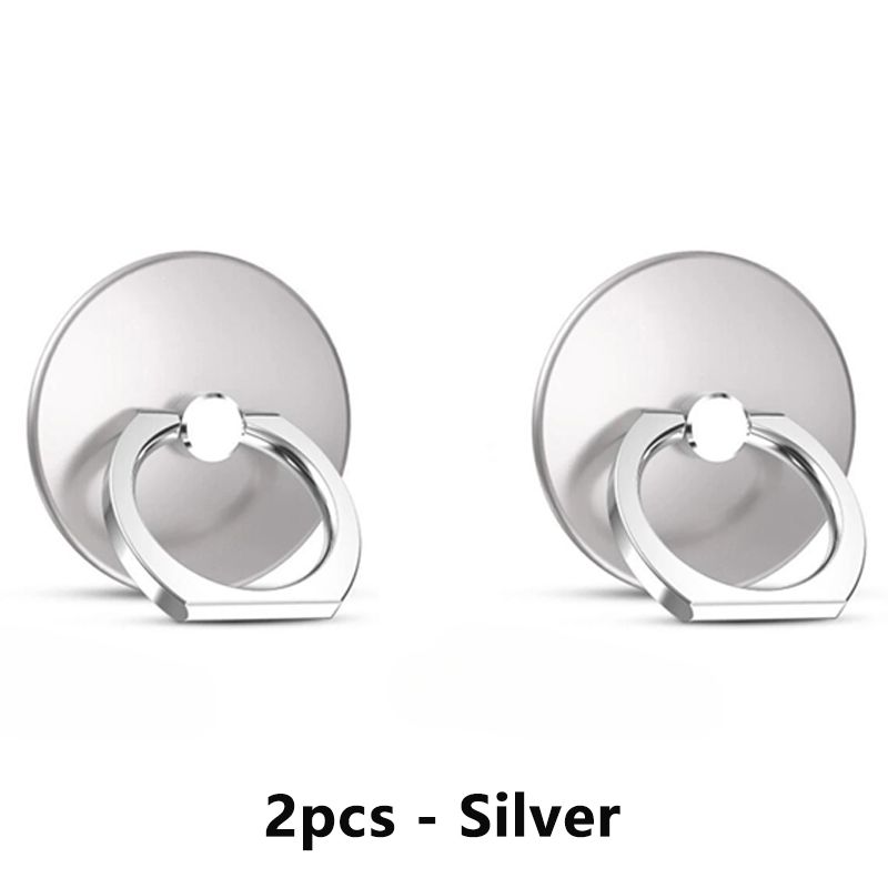 2pcs Solid Color Stainless Steel Reusable Round Finger Ring Mobile Phone Stand Holder Phone Accessories phone grip Holder handle grip phone stand holder phone ring holder finger ring for phone