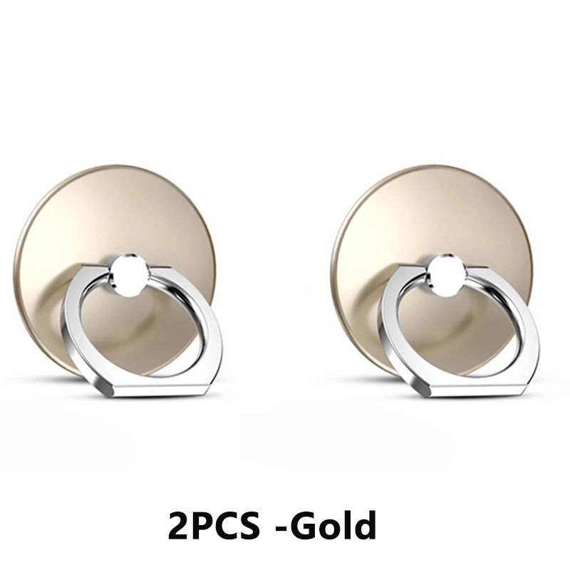 2pcs Solid Color Stainless Steel Reusable Round Finger Ring Mobile Phone Stand Holder Phone Accessories phone grip Holder handle grip phone stand holder phone ring holder finger ring for phone
