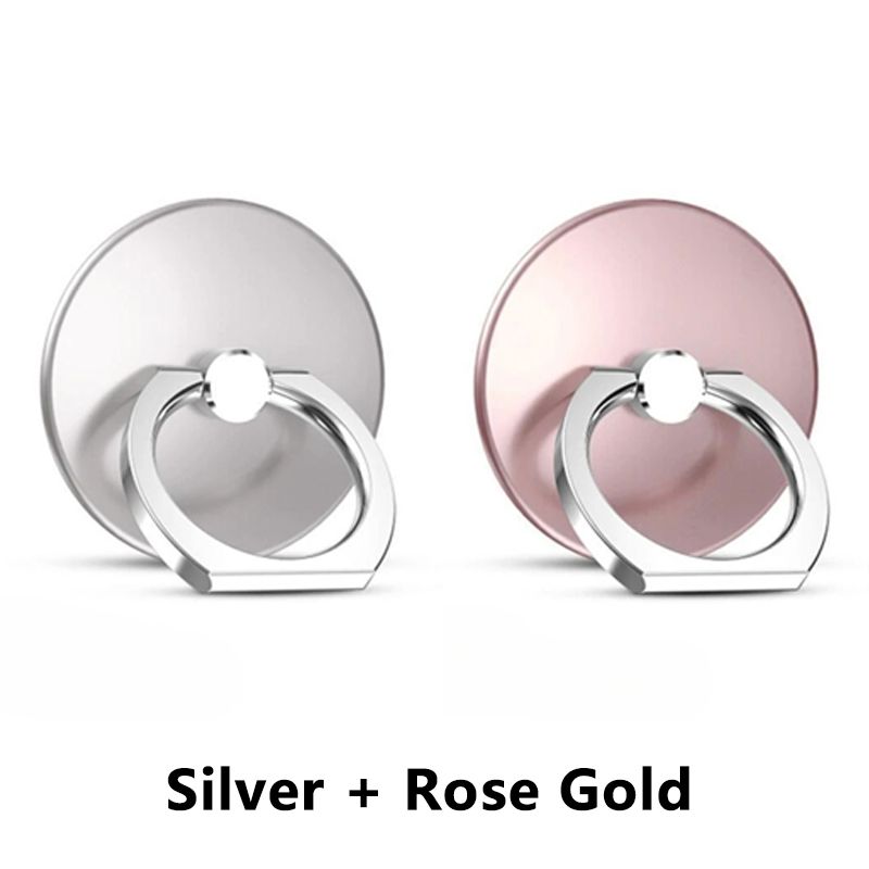 2pcs Solid Color Stainless Steel Reusable Round Finger Ring Mobile Phone Stand Holder Phone Accessories phone grip Holder handle grip phone stand holder phone ring holder finger ring for phone
