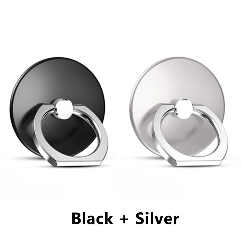 2pcs Solid Color Stainless Steel Reusable Round Finger Ring Mobile Phone Stand Holder Phone Accessories phone grip Holder handle grip phone stand holder phone ring holder finger ring for phone