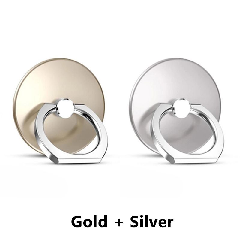 2pcs Solid Color Stainless Steel Reusable Round Finger Ring Mobile Phone Stand Holder Phone Accessories phone grip Holder handle grip phone stand holder phone ring holder finger ring for phone