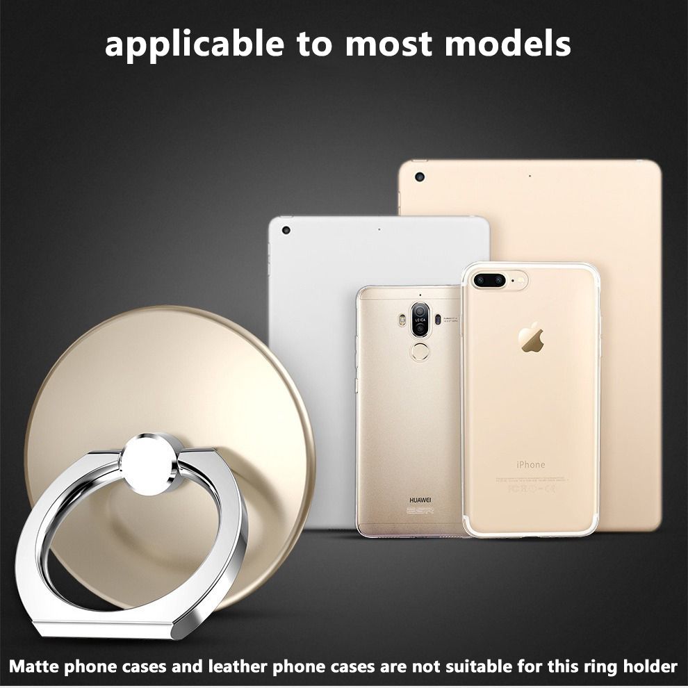 2pcs Solid Color Stainless Steel Reusable Round Finger Ring Mobile Phone Stand Holder Phone Accessories phone grip Holder handle grip phone stand holder phone ring holder finger ring for phone