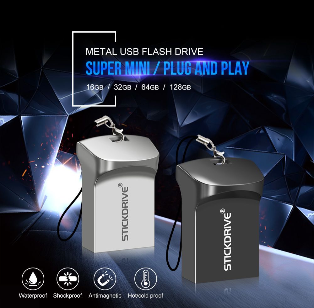 Mini Metal car stick drive large capacity USB flash drive 128g USB flash drive 64g car USB music USB flash drive high speed usb 3.0 mini pen drive 64GB 128GB 32GB 16GB memory car u disk usb OTG