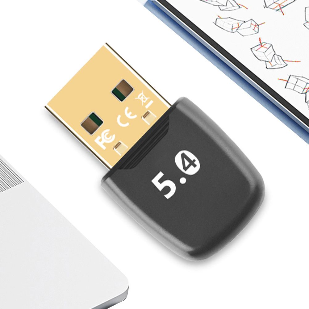 Laptop USB Bluetooth-Compatible 5.4 Adapter Wireless USB Adapter Wireless BT 5.4 Dongle Adapter for PC Bluetooth USB Adapter Wireless USB Adapter Music Audio Receiver Bluetooth Adapter for PC