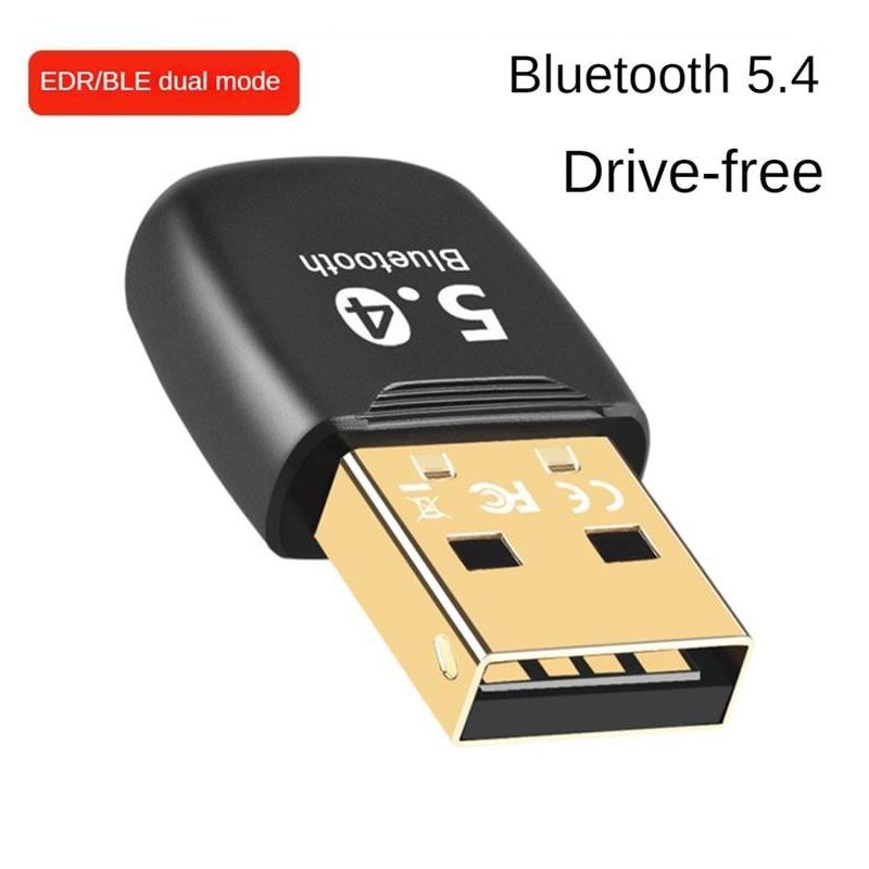 Laptop USB Bluetooth-Compatible 5.4 Adapter Wireless USB Adapter Wireless BT 5.4 Dongle Adapter for PC Bluetooth USB Adapter Wireless USB Adapter Music Audio Receiver Bluetooth Adapter for PC