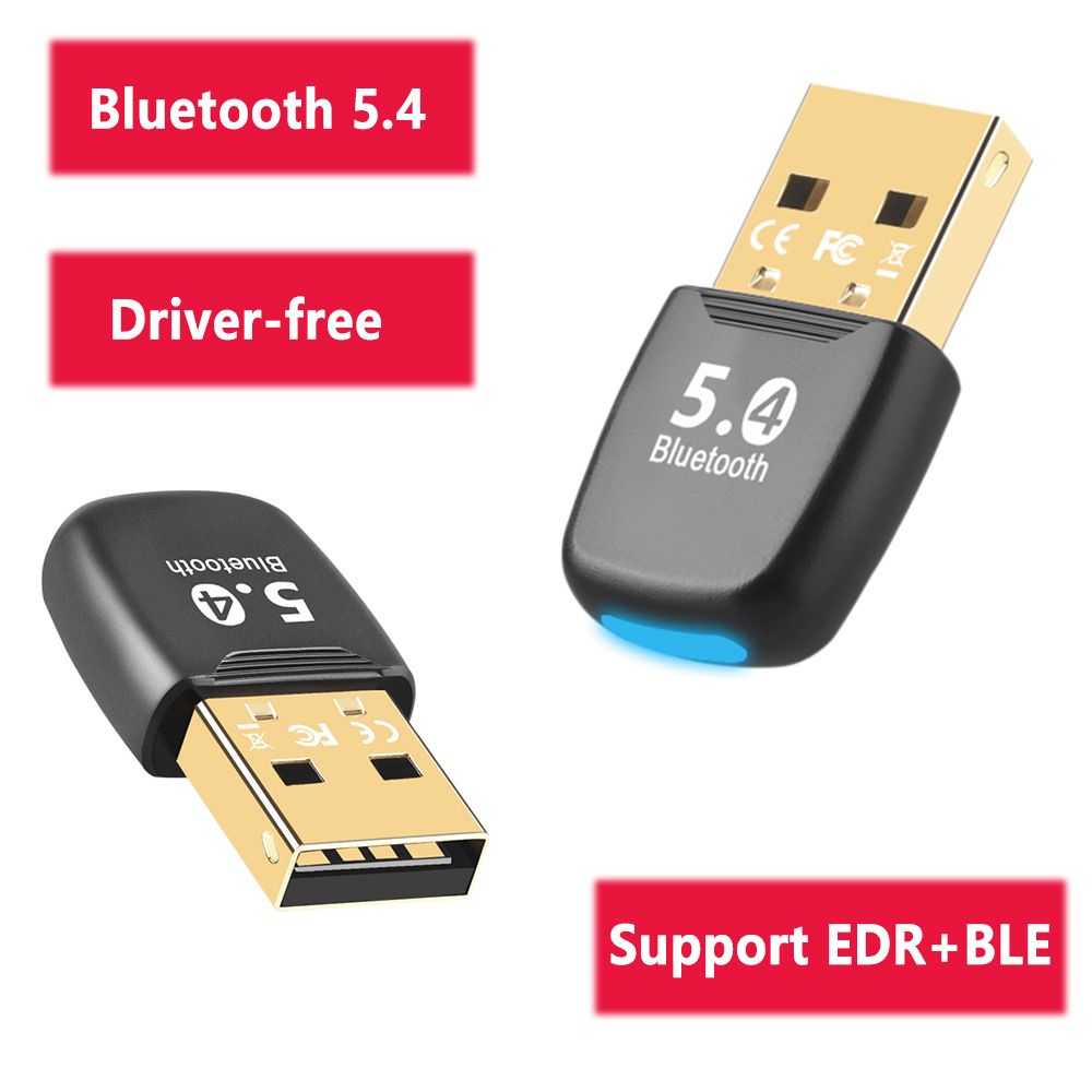 Laptop USB Bluetooth-Compatible 5.4 Adapter Wireless USB Adapter Wireless BT 5.4 Dongle Adapter for PC Bluetooth USB Adapter Wireless USB Adapter Music Audio Receiver Bluetooth Adapter for PC