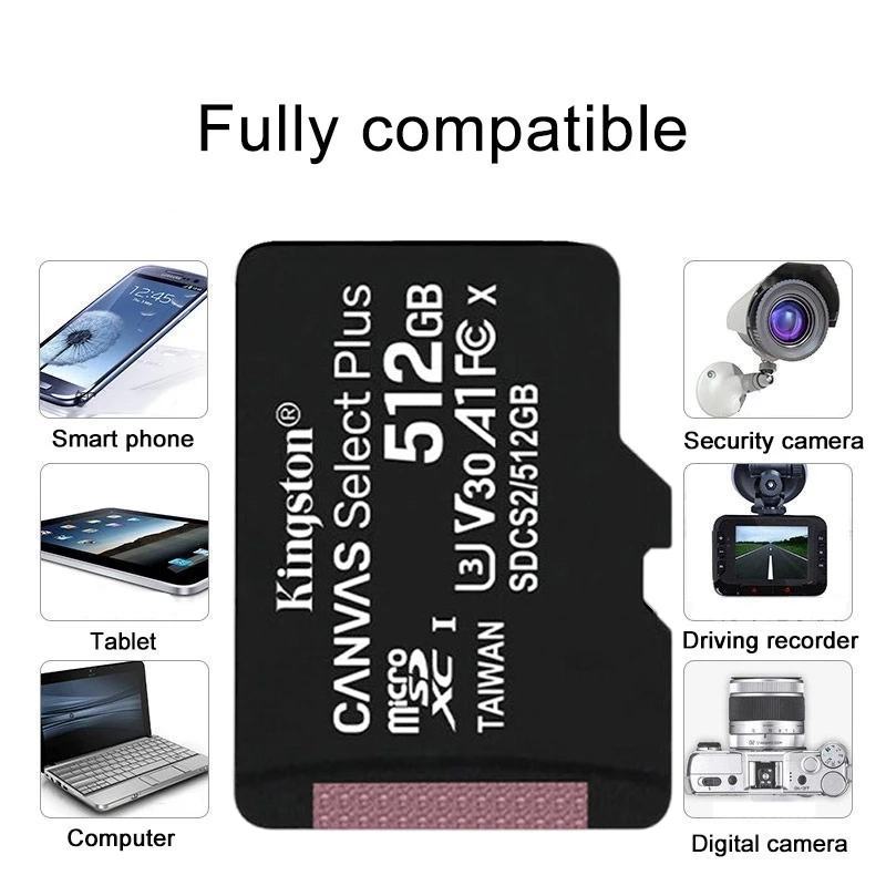 Kingston Canvas Select Plus SD Card 16GB 32GB 128GB 512GB 256GB tf card for camera memory card for cellphone tf card for dashcam tf memory card memory card 64GB memory card for camera sd card for cctv
