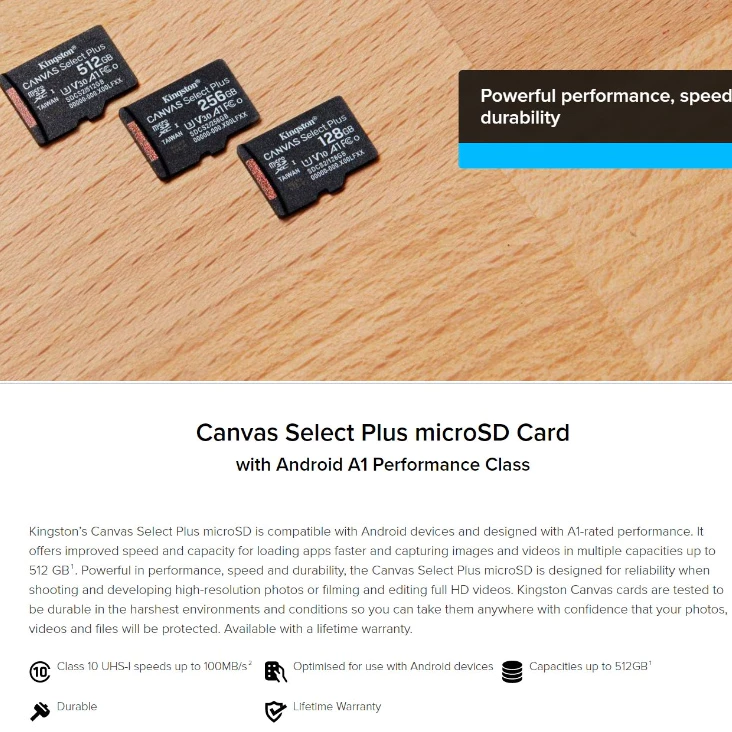 Kingston Canvas Select Plus SD Card 16GB 32GB 128GB 512GB 256GB tf card for camera memory card for cellphone tf card for dashcam tf memory card memory card 64GB memory card for camera sd card for cctv