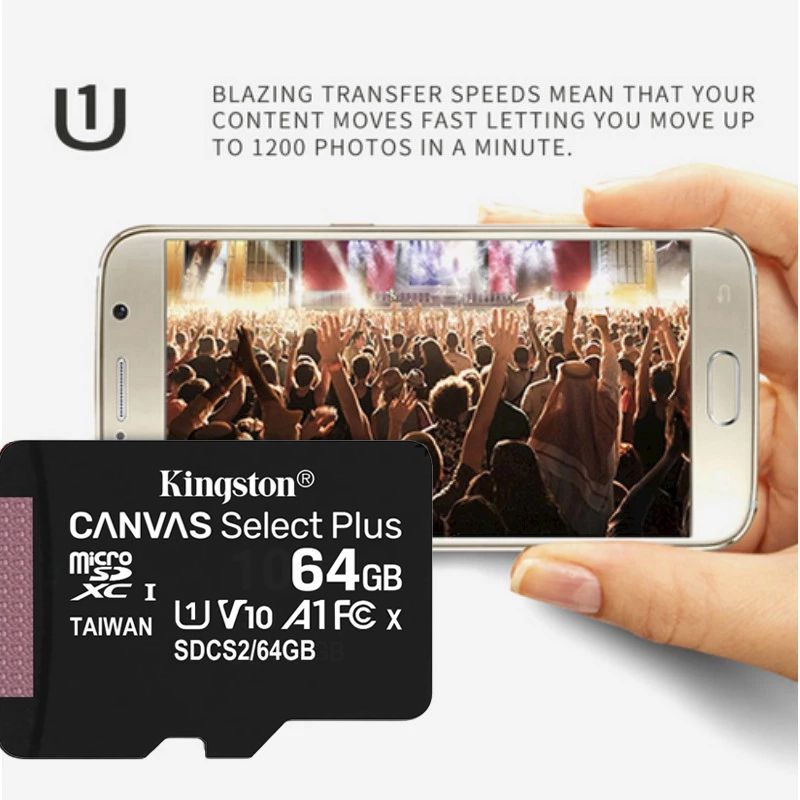 Kingston Canvas Select Plus SD Card 16GB 32GB 128GB 512GB 256GB tf card for camera memory card for cellphone tf card for dashcam tf memory card memory card 64GB memory card for camera sd card for cctv
