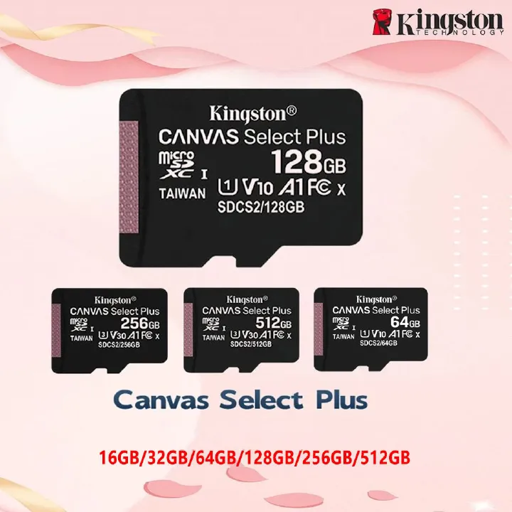 Kingston Canvas Select Plus SD Card 16GB 32GB 128GB 512GB 256GB tf card for camera memory card for cellphone tf card for dashcam tf memory card memory card 64GB memory card for camera sd card for cctv
