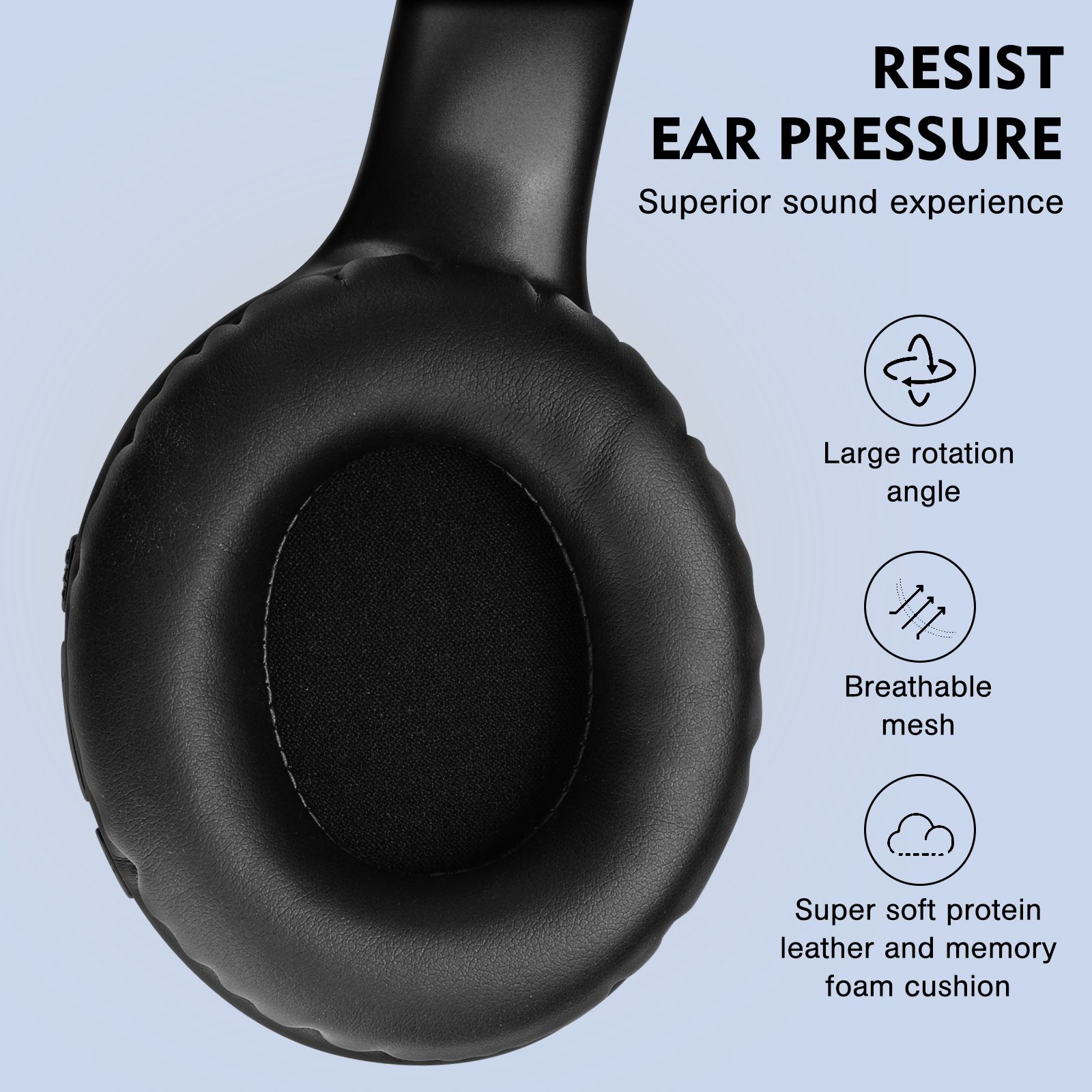 FAAEAL Head-mounted Noise Canceling Headphones 40mm Oversized Unit Game Monitoring Headphones ANC Active Noise Reduction Bluetooth Headphone Bluetooth Headset Fast Charging Bluetooth Earphone With Mic