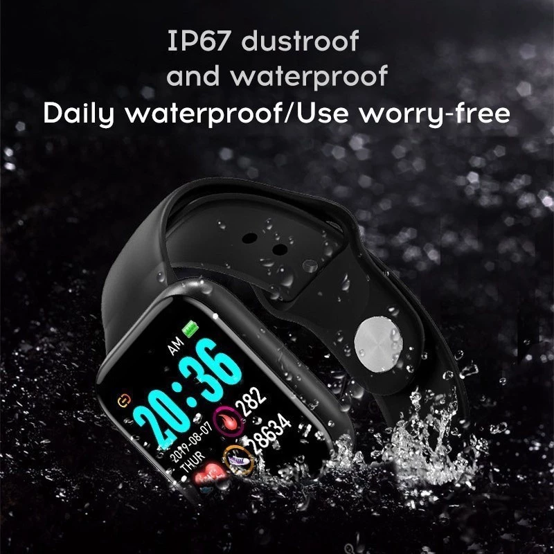 Health Monitor Bluetooth Smart Watch Y68 Men Women Sports Watches Smart Bracelet Fitness Tracker Steps Calories Bluetooth Wristwatch D20 Macaron Waterproof Smart watch For Kids Boys Girls Smartwatch