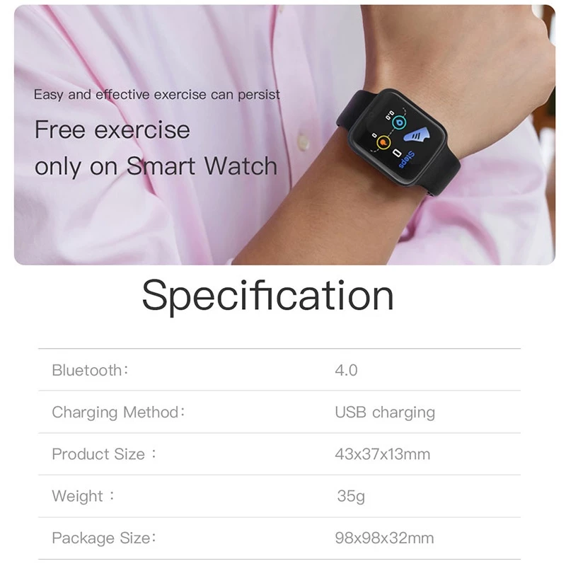 Health Monitor Bluetooth Smart Watch Y68 Men Women Sports Watches Smart Bracelet Fitness Tracker Steps Calories Bluetooth Wristwatch D20 Macaron Waterproof Smart watch For Kids Boys Girls Smartwatch