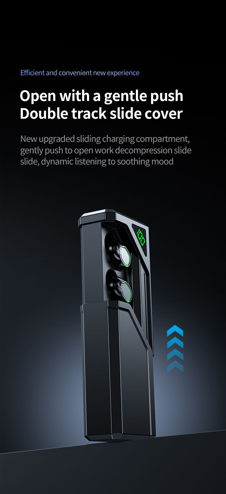 BQ70 wireless Bluetooth headset in-ear power digital display long battery life Bluetooth 5.3 pull-out tweeter slide cover Wireless Earbuds Bluetooth Earphone Bluetooth Headset Earpods For ios Andriod
