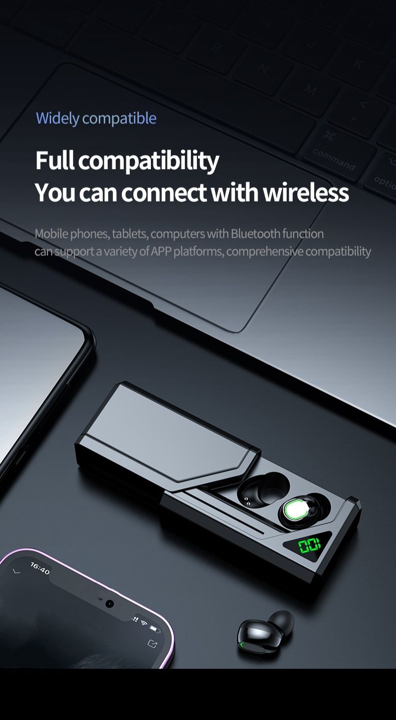 BQ70 wireless Bluetooth headset in-ear power digital display long battery life Bluetooth 5.3 pull-out tweeter slide cover Wireless Earbuds Bluetooth Earphone Bluetooth Headset Earpods For ios Andriod