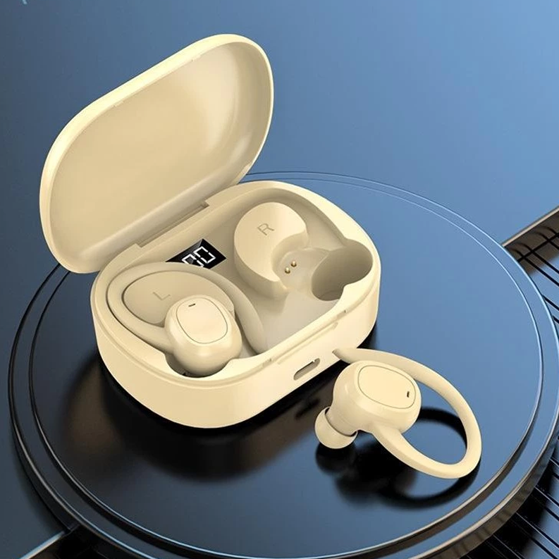 New S260 Bluetooth headset with compartment digital display binaural hanging in-ear sports Earphones with mic hanging ear design Wireless earbuds wireless earphone headphone earpods  gaming ear buds