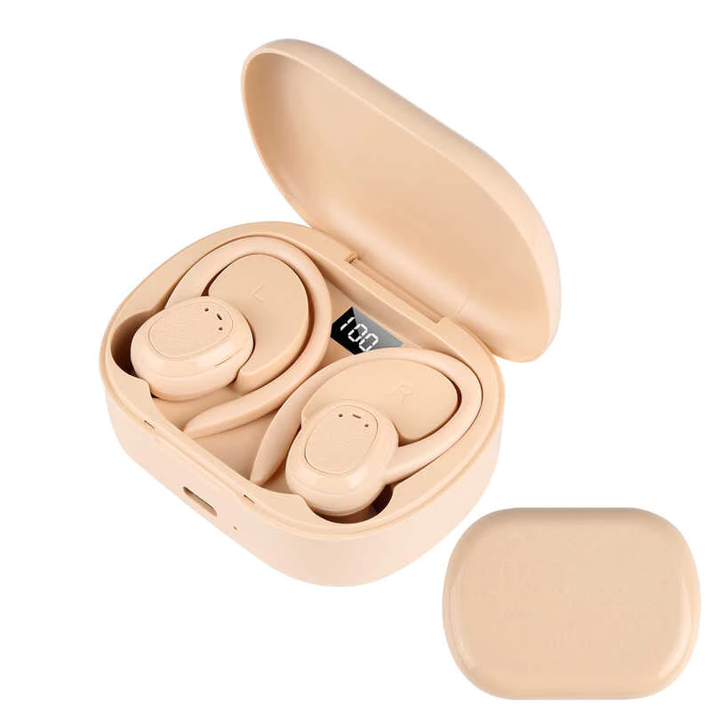 New S260 Bluetooth headset with compartment digital display binaural hanging in-ear sports Earphones with mic hanging ear design Wireless earbuds wireless earphone headphone earpods  gaming ear buds