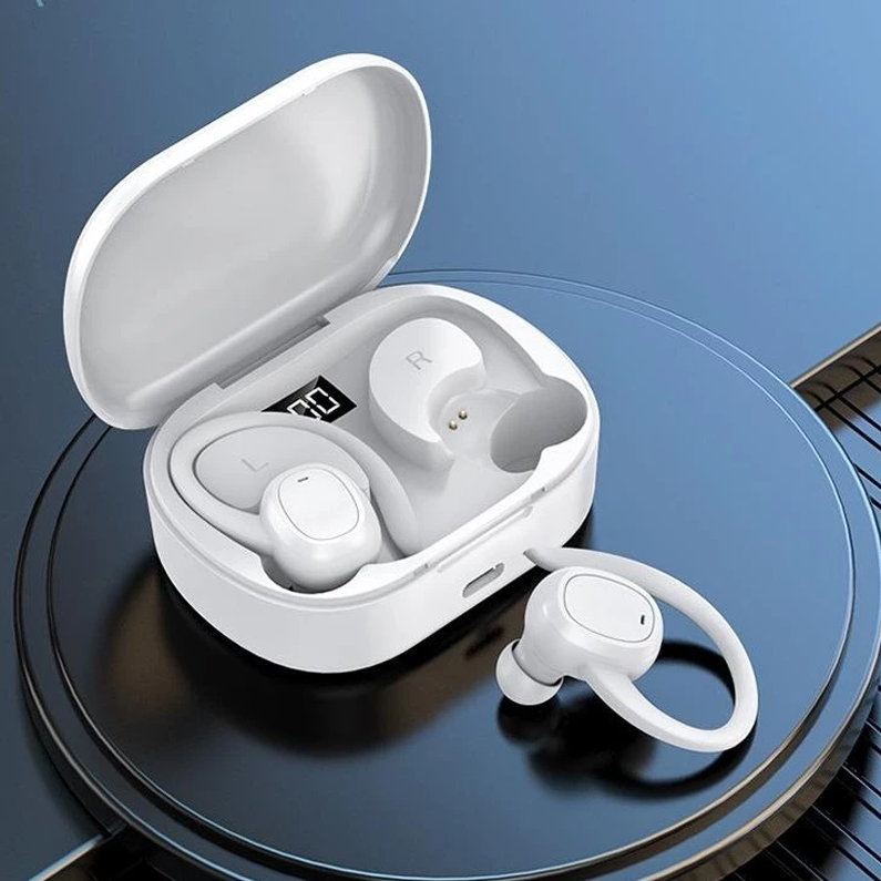 New S260 Bluetooth headset with compartment digital display binaural hanging in-ear sports Earphones with mic hanging ear design Wireless earbuds wireless earphone headphone earpods  gaming ear buds