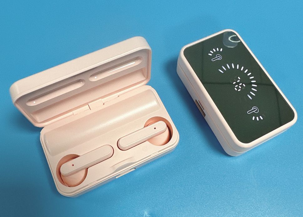 TWS Wireless Earphone Bluetooth Earbuds S20 Bluetooth Earphone Mirror Function Wireless Earphone LED Display Screen Noise Reduction Touch Control Blutooth Headset With Case Earpods For Infinix Itel