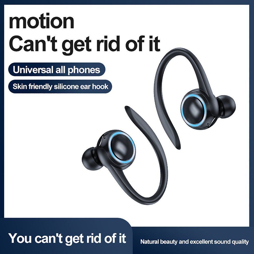 T10 Bluetooth Bone Earphones Wireless Conduction Single Ear Hook Business Sports Gaming Headset for iPhone Andorid Earbuds Bluetooth earphone Wireless Earbuds Gaming Earbuds Earpods Apple Android