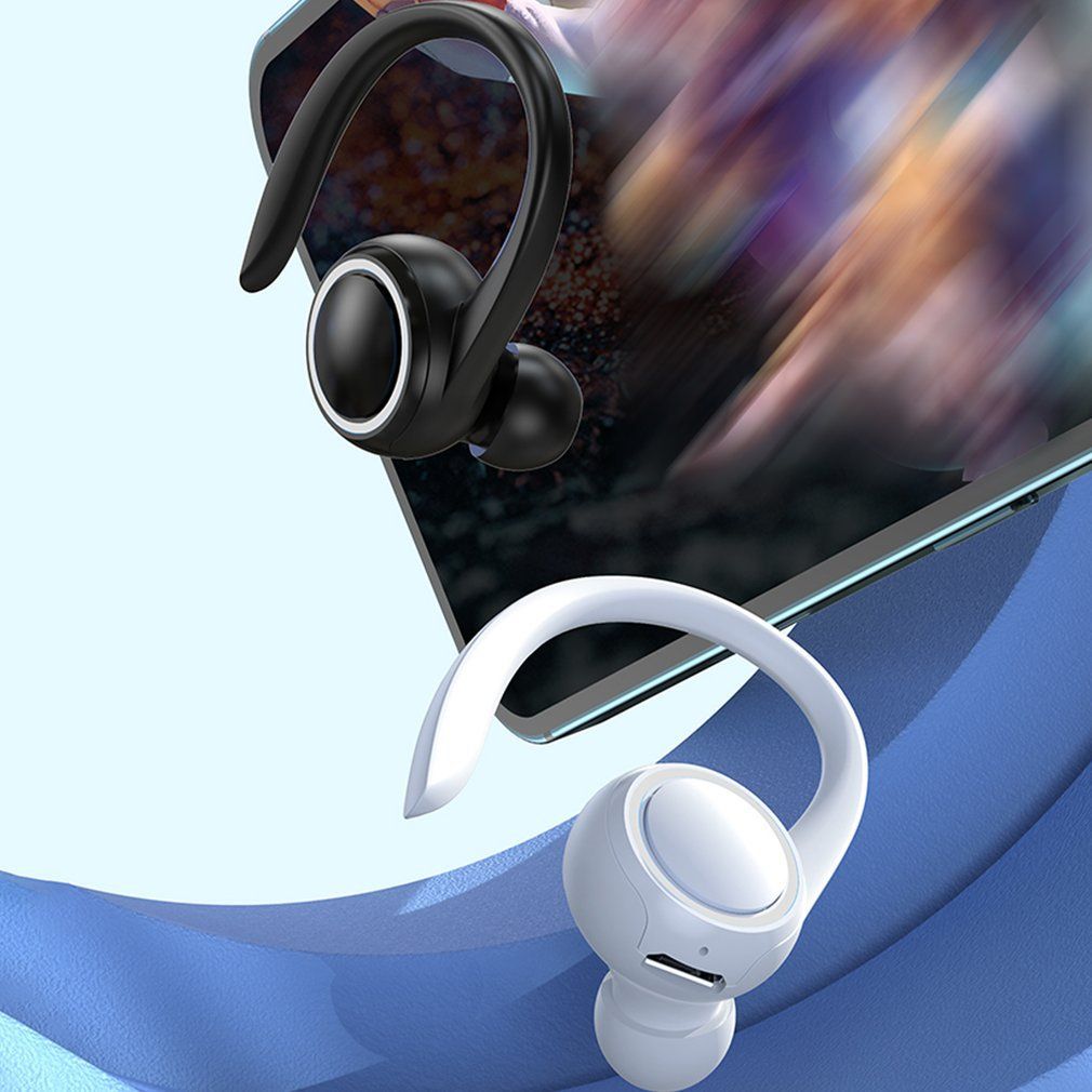 T10 Bluetooth Bone Earphones Wireless Conduction Single Ear Hook Business Sports Gaming Headset for iPhone Andorid Earbuds Bluetooth earphone Wireless Earbuds Gaming Earbuds Earpods Apple Android