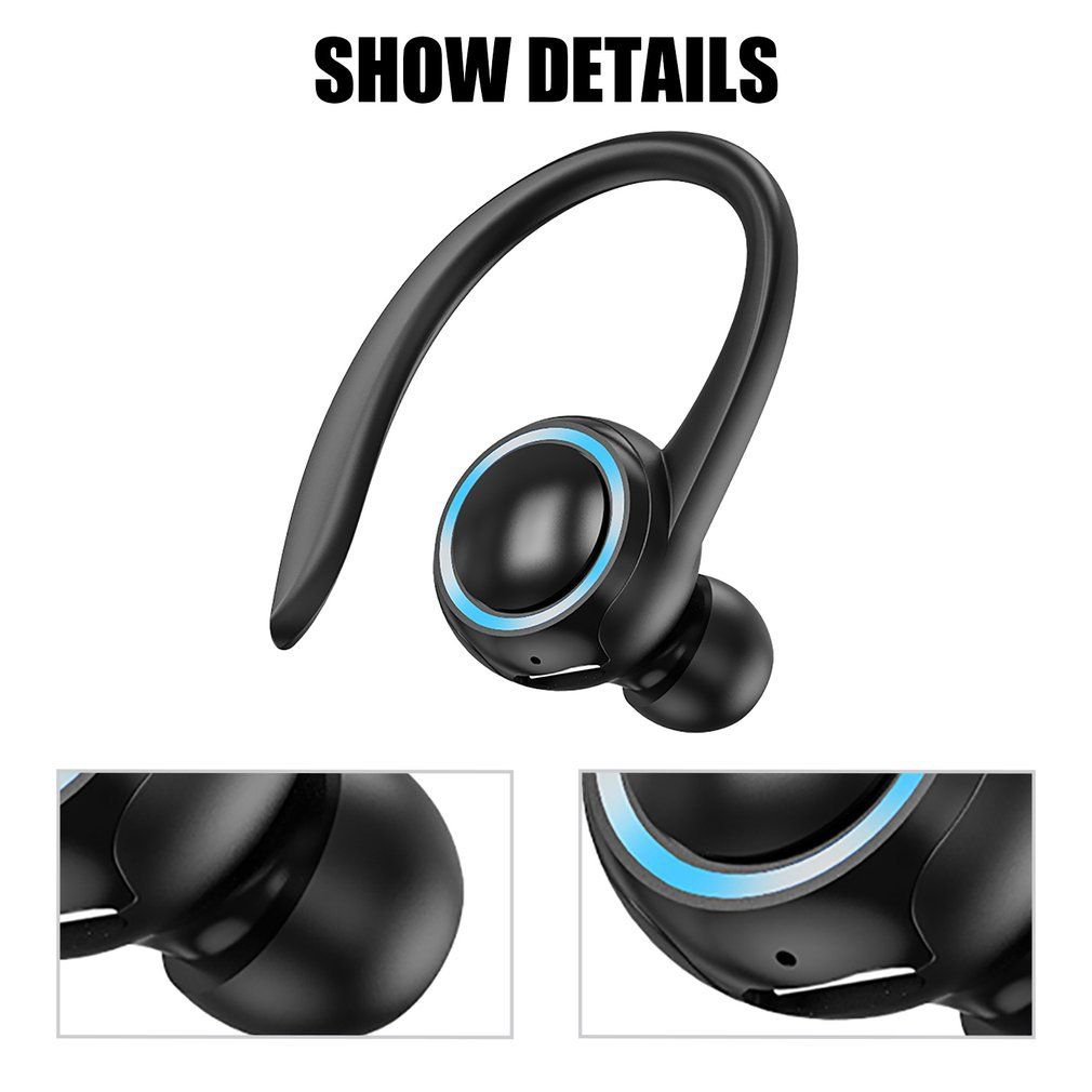 T10 Bluetooth Bone Earphones Wireless Conduction Single Ear Hook Business Sports Gaming Headset for iPhone Andorid Earbuds Bluetooth earphone Wireless Earbuds Gaming Earbuds Earpods Apple Android
