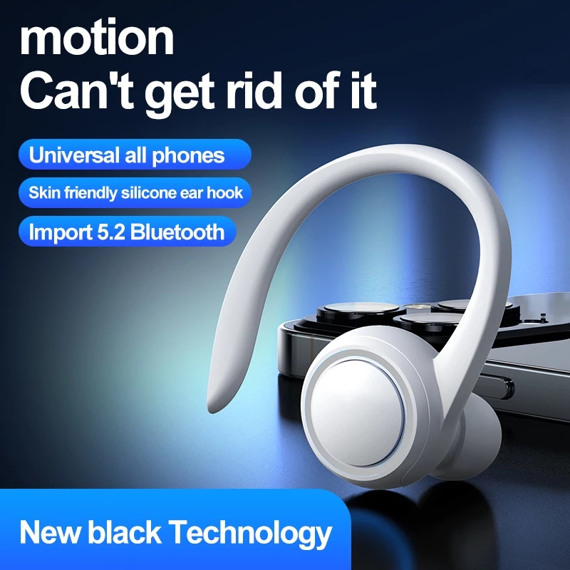 T10 Bluetooth Bone Earphones Wireless Conduction Single Ear Hook Business Sports Gaming Headset for iPhone Andorid Earbuds Bluetooth earphone Wireless Earbuds Gaming Earbuds Earpods Apple Android