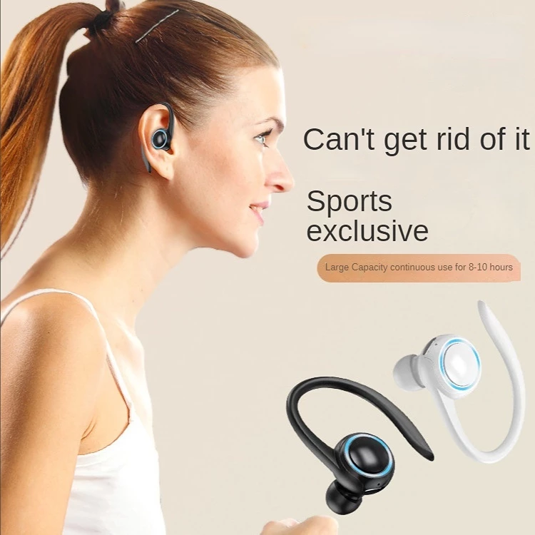 T10 Bluetooth Bone Earphones Wireless Conduction Single Ear Hook Business Sports Gaming Headset for iPhone Andorid Earbuds Bluetooth earphone Wireless Earbuds Gaming Earbuds Earpods Apple Android