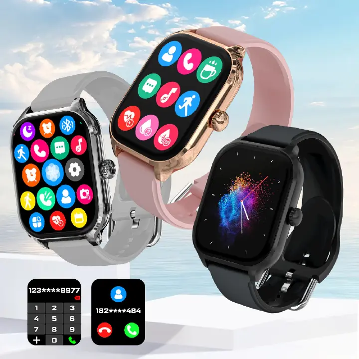 Fashion Women Smart Watch Heart Rate Monitor Sports Fitness Watch Waterproof Voice Call Bluetooth Smart Watch for Android IOS Men Smart watch Women Wrist Watch Waterproof Sports Watch Kids watch
