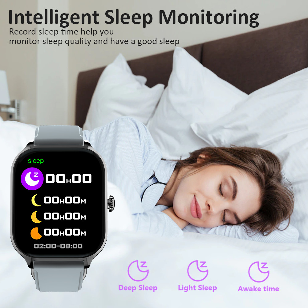 Fashion Women Smart Watch Heart Rate Monitor Sports Fitness Watch Waterproof Voice Call Bluetooth Smart Watch for Android IOS Men Smart watch Women Wrist Watch Waterproof Sports Watch Kids watch