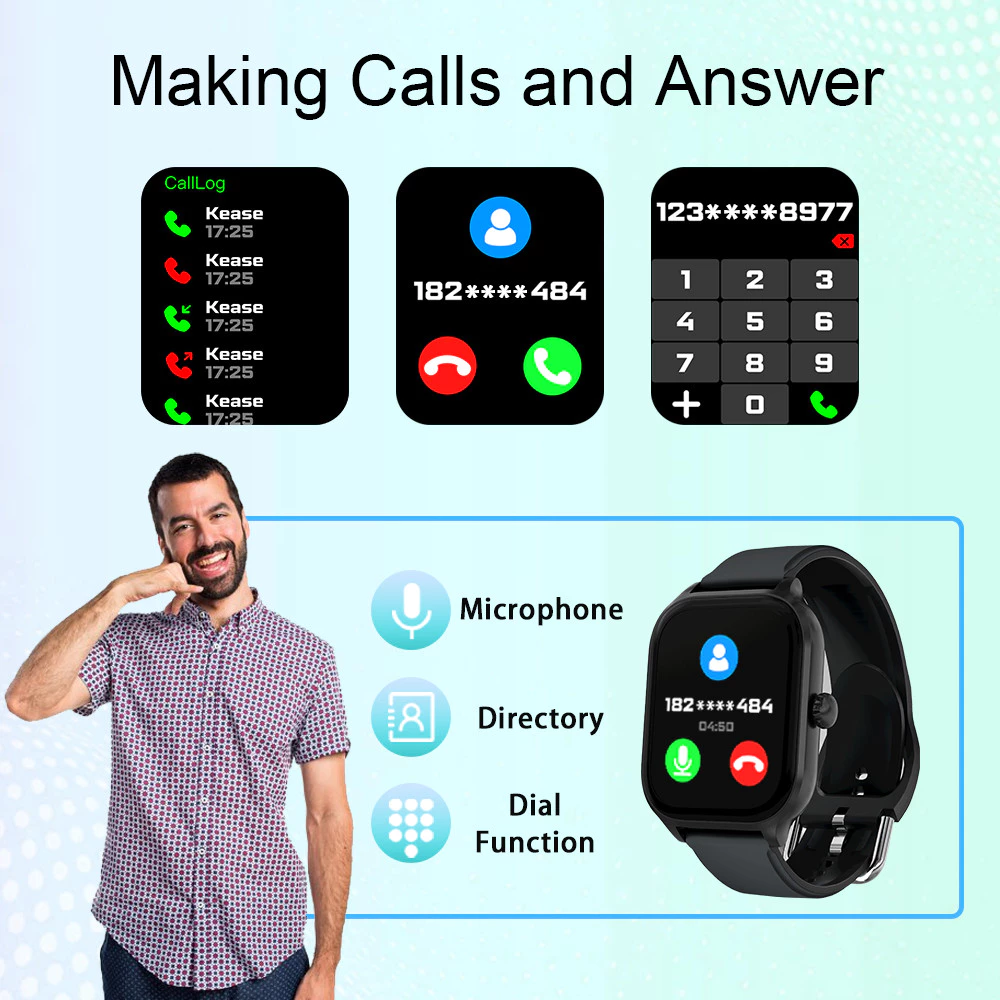 Fashion Women Smart Watch Heart Rate Monitor Sports Fitness Watch Waterproof Voice Call Bluetooth Smart Watch for Android IOS Men Smart watch Women Wrist Watch Waterproof Sports Watch Kids watch
