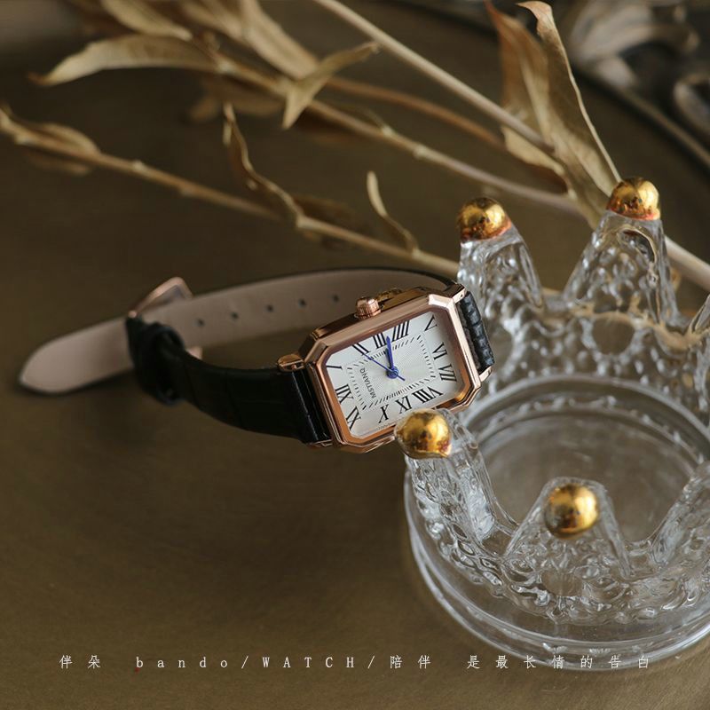 Women Watch Fashion Light Luxury Retro Quartz Watch For Women Square Temperament Waterproof Student Women's Watch Stainless Steel Watch Gold Watch Silver Watch Small Watch Analog Watch Square Watch