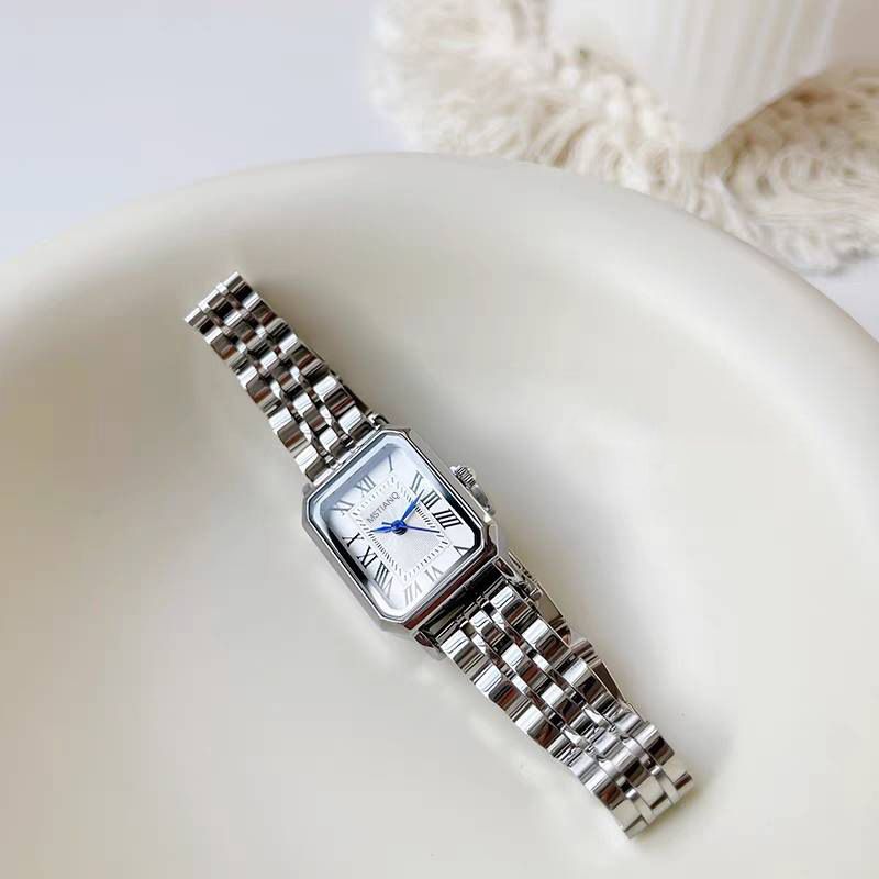 Women Watch Fashion Light Luxury Retro Quartz Watch For Women Square Temperament Waterproof Student Women's Watch Stainless Steel Watch Gold Watch Silver Watch Small Watch Analog Watch Square Watch
