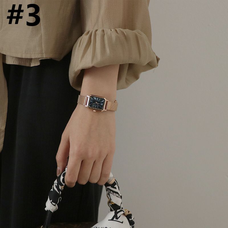 Women Watch Fashion Light Luxury Retro Quartz Watch For Women Square Temperament Waterproof Student Women's Watch Stainless Steel Watch Gold Watch Silver Watch Small Watch Analog Watch Square Watch