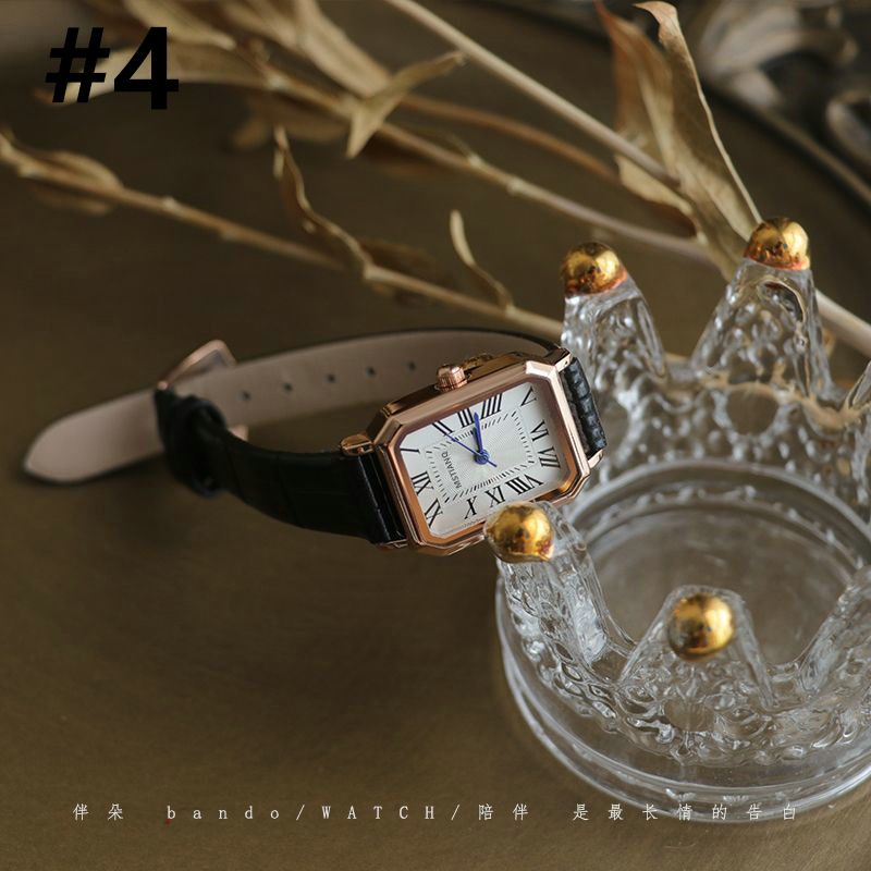 Women Watch Fashion Light Luxury Retro Quartz Watch For Women Square Temperament Waterproof Student Women's Watch Stainless Steel Watch Gold Watch Silver Watch Small Watch Analog Watch Square Watch