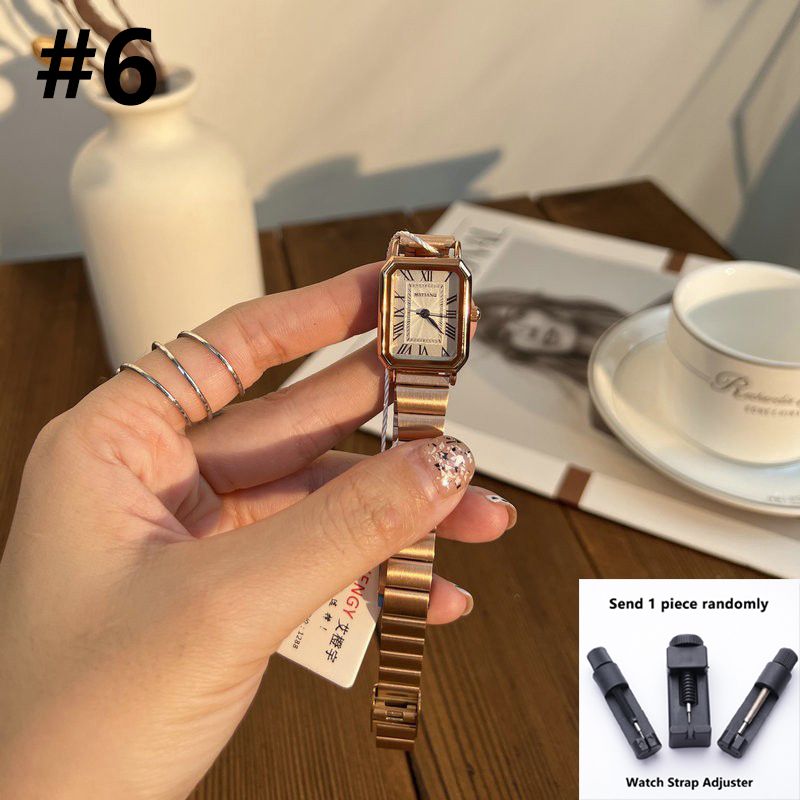 Women Watch Fashion Light Luxury Retro Quartz Watch For Women Square Temperament Waterproof Student Women's Watch Stainless Steel Watch Gold Watch Silver Watch Small Watch Analog Watch Square Watch