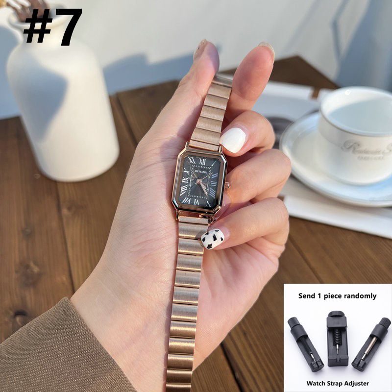 Women Watch Fashion Light Luxury Retro Quartz Watch For Women Square Temperament Waterproof Student Women's Watch Stainless Steel Watch Gold Watch Silver Watch Small Watch Analog Watch Square Watch