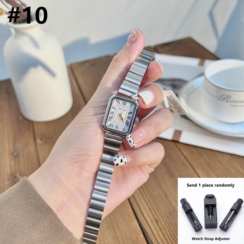 Women Watch Fashion Light Luxury Retro Quartz Watch For Women Square Temperament Waterproof Student Women's Watch Stainless Steel Watch Gold Watch Silver Watch Small Watch Analog Watch Square Watch