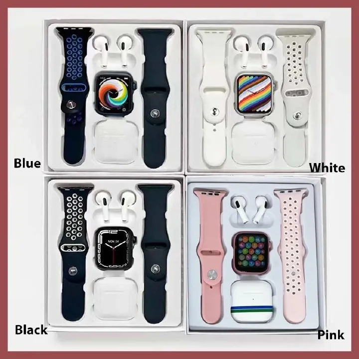 2 in 1 Smart Watch Men Women Bluetooth Calling Blood Pressure Heart Rate Monitor Sports Fitness Bracelet Smartwatch with earbuds T55 Pro Max Bluetooth Earphone Sports Smartwatch Waterproof smartwatch