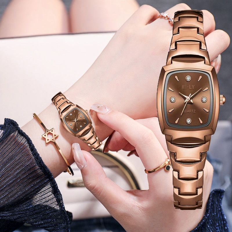 Fashion Lady Watch Steel Band Girl Quartz Watch Analog Watch Wrist Watch For Women Birthday Gift Women's Watch Luxury Ladies Watch wristwatch Women bracelet with Watch Adjuster Silver Watch Gold Watch