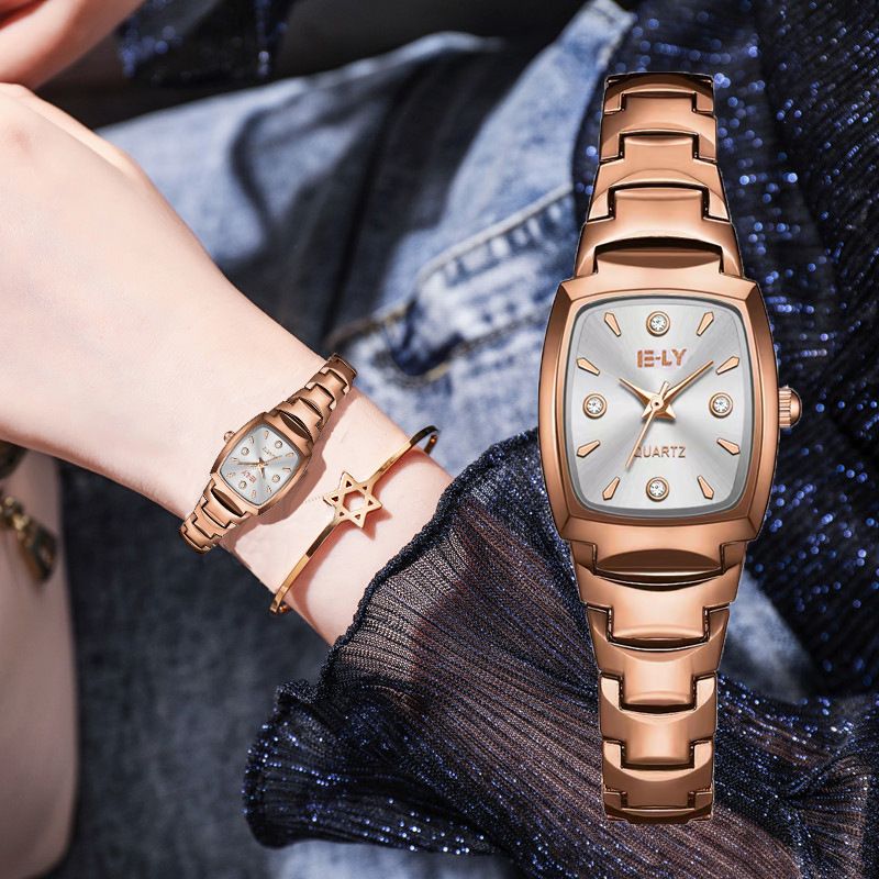 Fashion Lady Watch Steel Band Girl Quartz Watch Analog Watch Wrist Watch For Women Birthday Gift Women's Watch Luxury Ladies Watch wristwatch Women bracelet with Watch Adjuster Silver Watch Gold Watch
