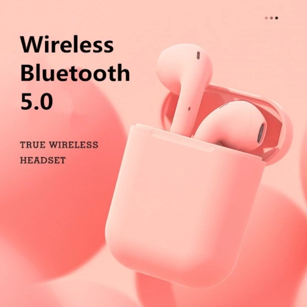 AloTech i12 inpods TWS Bluetooth Wireless Earphone 5.0 Stereo Sound Gaming Earbuds Bluetooth Headphone Run Sports Bluetooth Headset Wireless Earbuds iPhone Earpods Waterproof Touch Control Pods