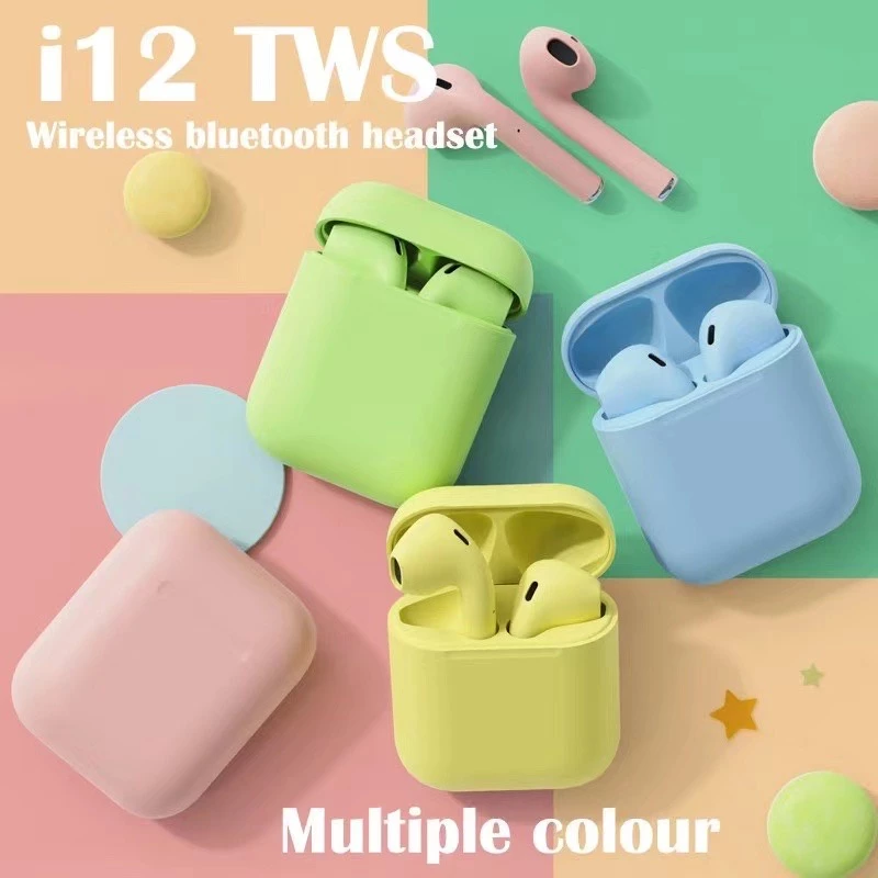 AloTech i12 inpods TWS Bluetooth Wireless Earphone 5.0 Stereo Sound Gaming Earbuds Bluetooth Headphone Run Sports Bluetooth Headset Wireless Earbuds iPhone Earpods Waterproof Touch Control Pods