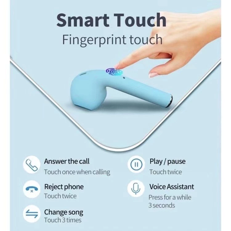 AloTech i12 inpods TWS Bluetooth Wireless Earphone 5.0 Stereo Sound Gaming Earbuds Bluetooth Headphone Run Sports Bluetooth Headset Wireless Earbuds iPhone Earpods Waterproof Touch Control Pods