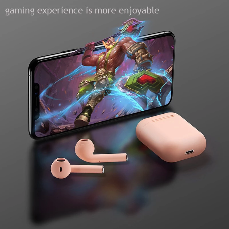 AloTech i12 inpods TWS Bluetooth Wireless Earphone 5.0 Stereo Sound Gaming Earbuds Bluetooth Headphone Run Sports Bluetooth Headset Wireless Earbuds iPhone Earpods Waterproof Touch Control Pods