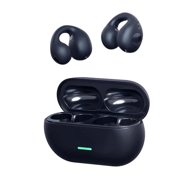 T7500 T75 Bone Conduction Earphone Ear Clip Type True Wireless High Sound Sports Ear Hanging Bluetooth Headphones Headset With Mic Bluetooth Wireless Earphones Gaming Earphones Air Pads Gaming Earbuds